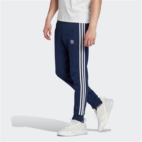 adidas herren hose dunkelblau mit grau streifen|adidas Adicolor 3.